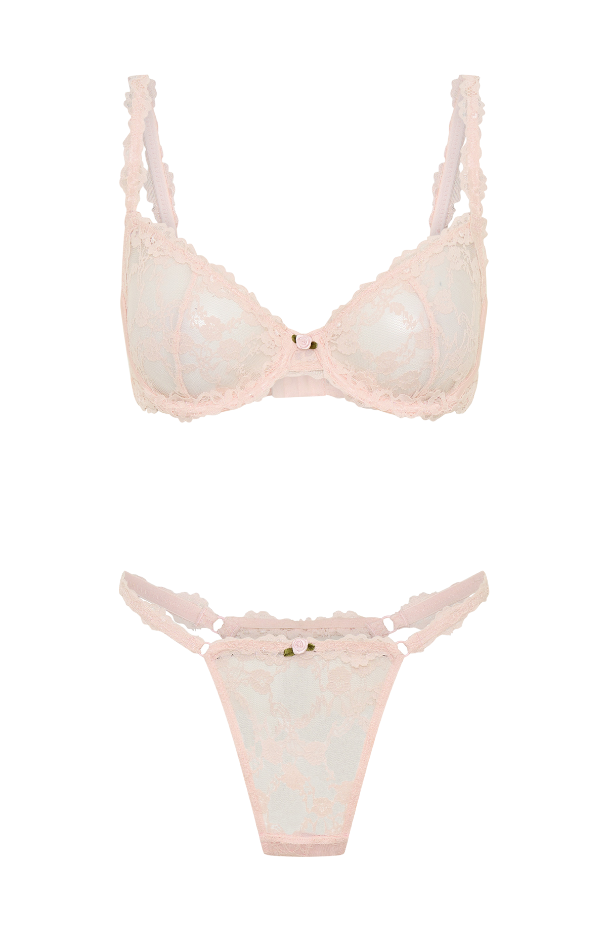 White Fox Cupids Call Lingerie Set Baby Pink