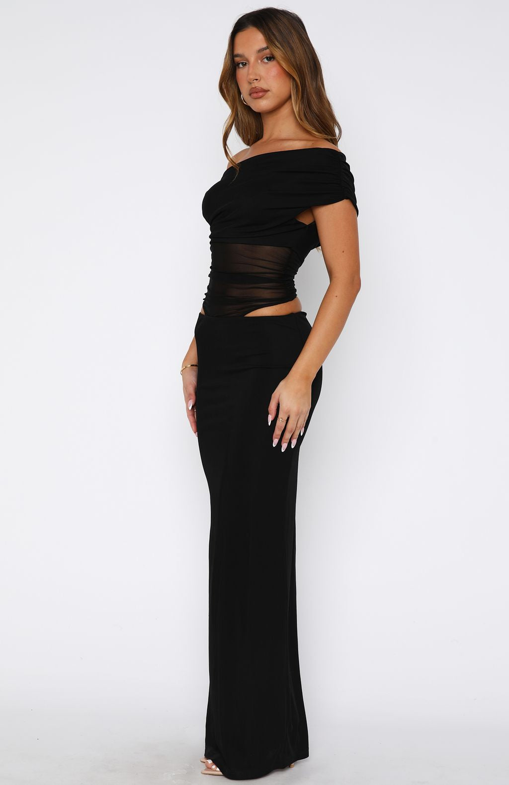 White Fox Girls Night Maxi Dress Black