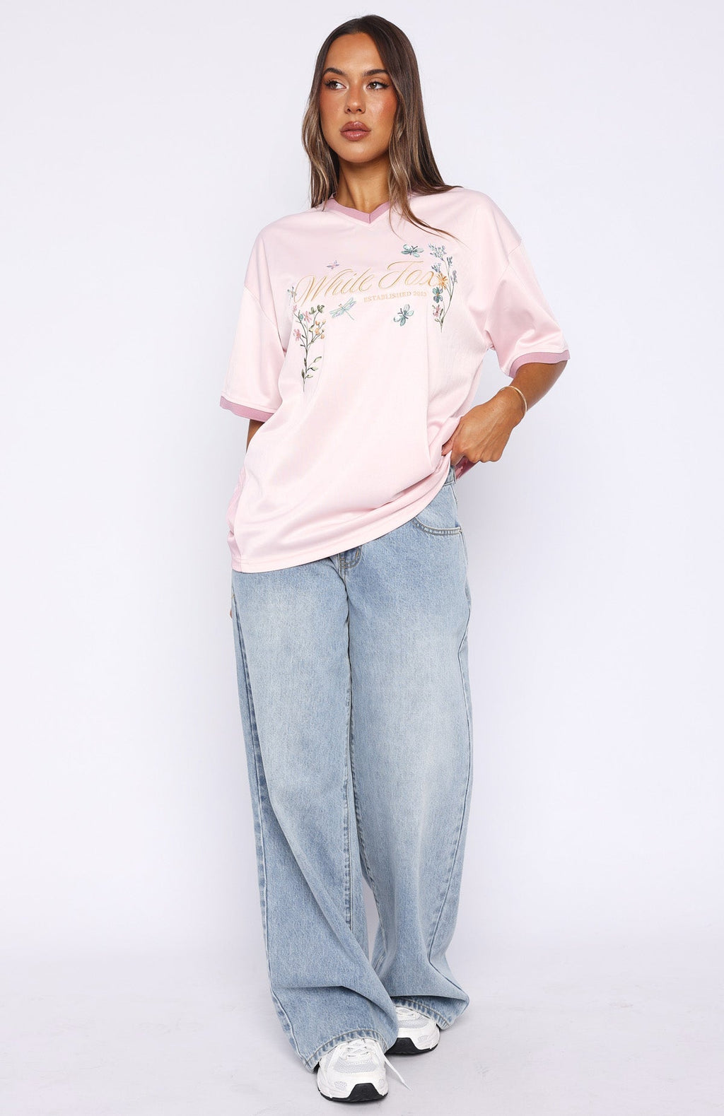 White Fox She's Out Of My League Oversized Jersey Pink