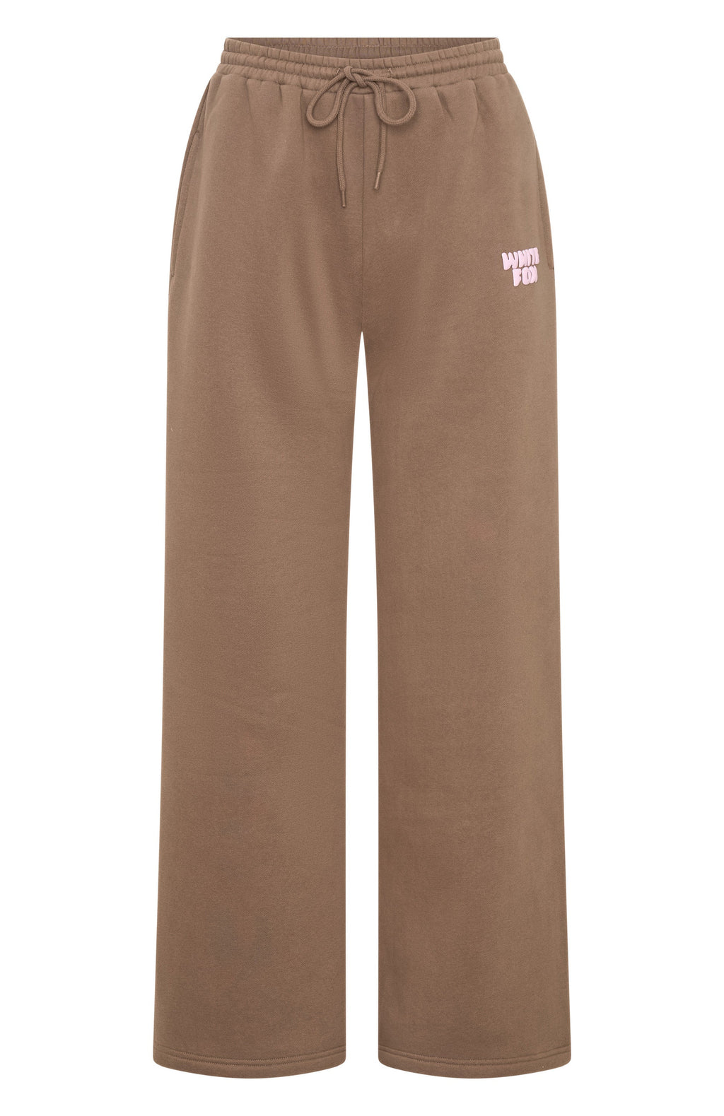 White Fox 11th Street City Girl At Heart Wide Leg Sweatpants Cinnamon Bun