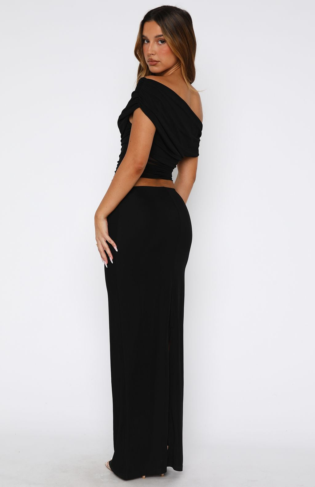 White Fox Girls Night Maxi Dress Black