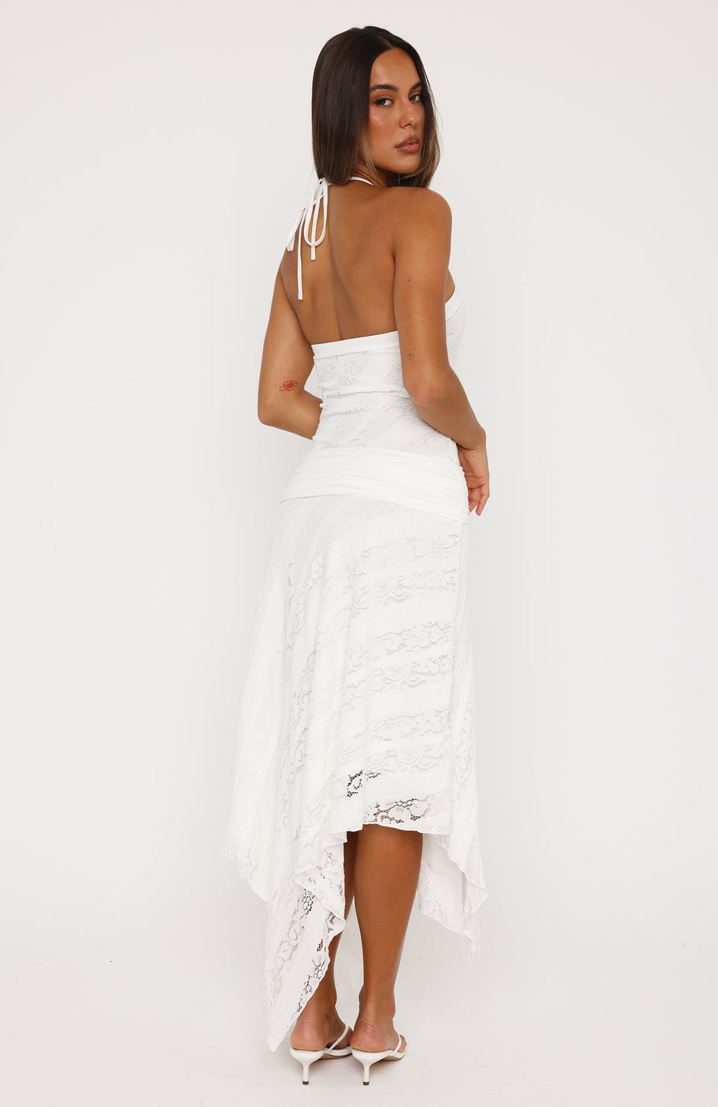 White Fox Don't Let Me Go Midi Dress White