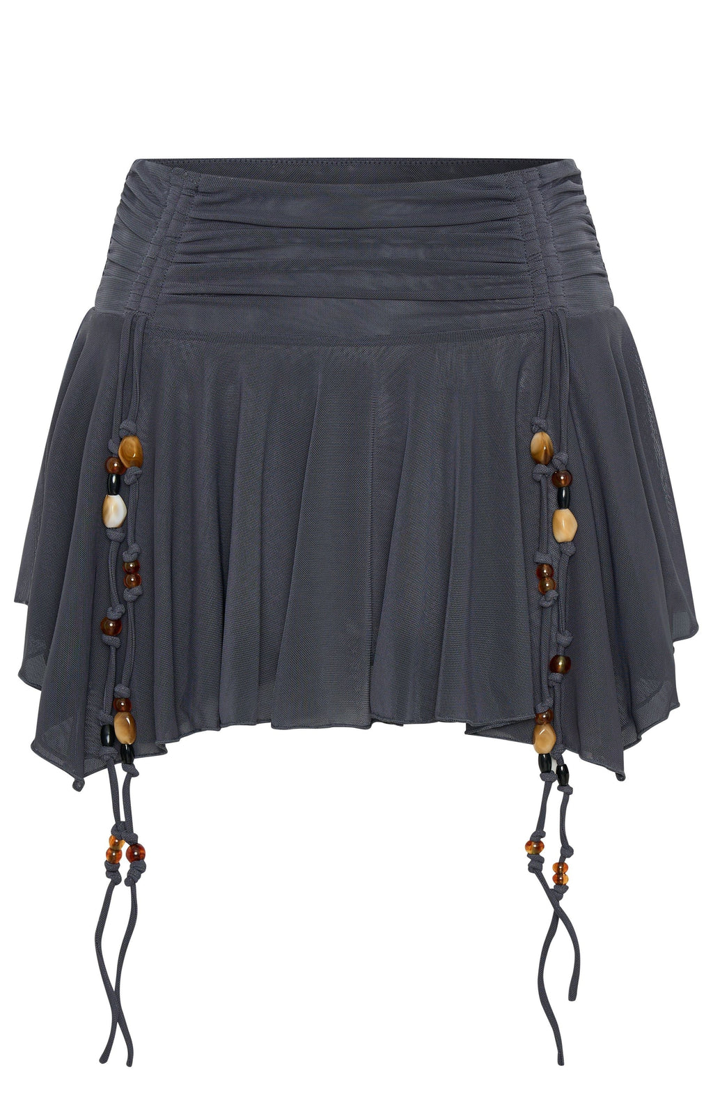 White Fox To My Heart Mini Skirt Charcoal
