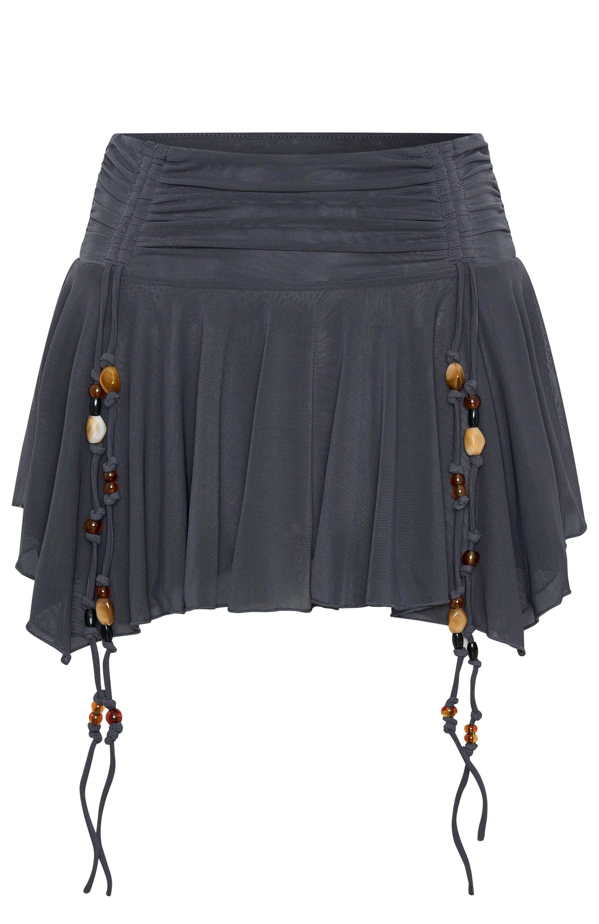 White Fox To My Heart Mini Skirt Charcoal