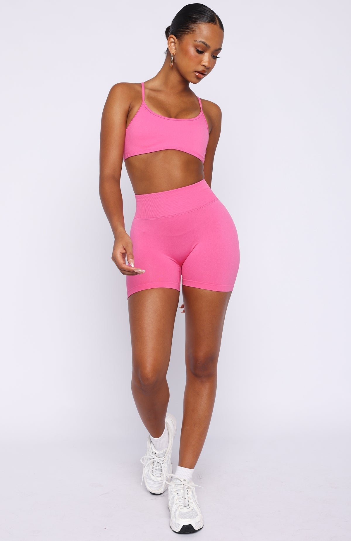 White Fox Fuel Seamless Sports Bra Dragonfruit
