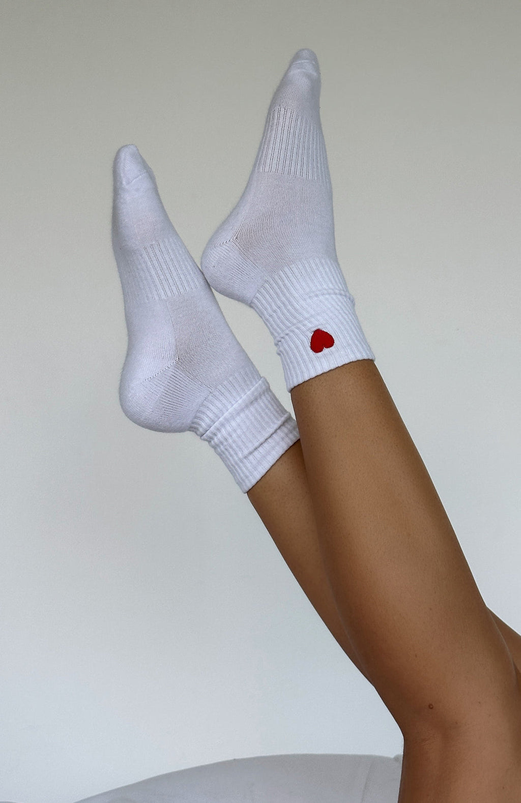 White Fox In Your Heart Socks White