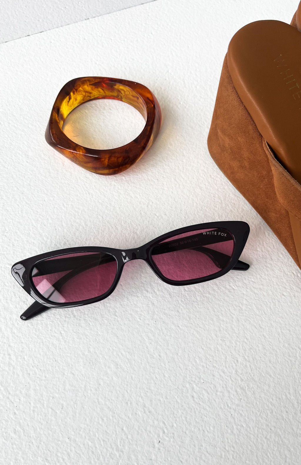 White Fox Ethan Sunglasses Burgundy