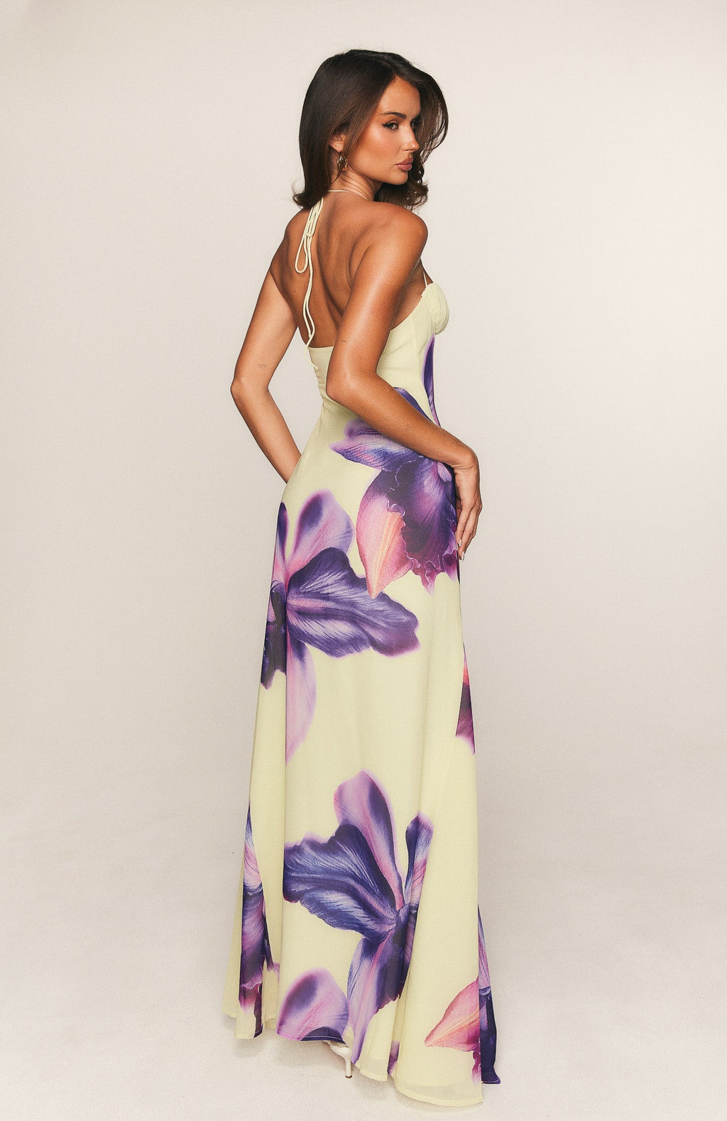 White Fox Plus One Maxi Dress Amethyst Petal