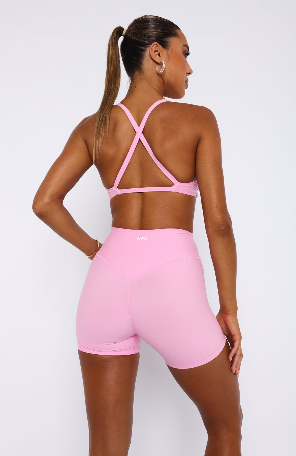 White Fox High Definition Sports Bra Baby Pink