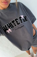 White Fox Daydreamers Madeline Oversized Tee Volcanic