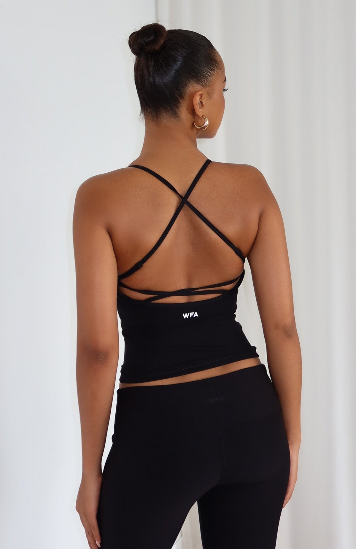 White Fox Snap Active Tank Black