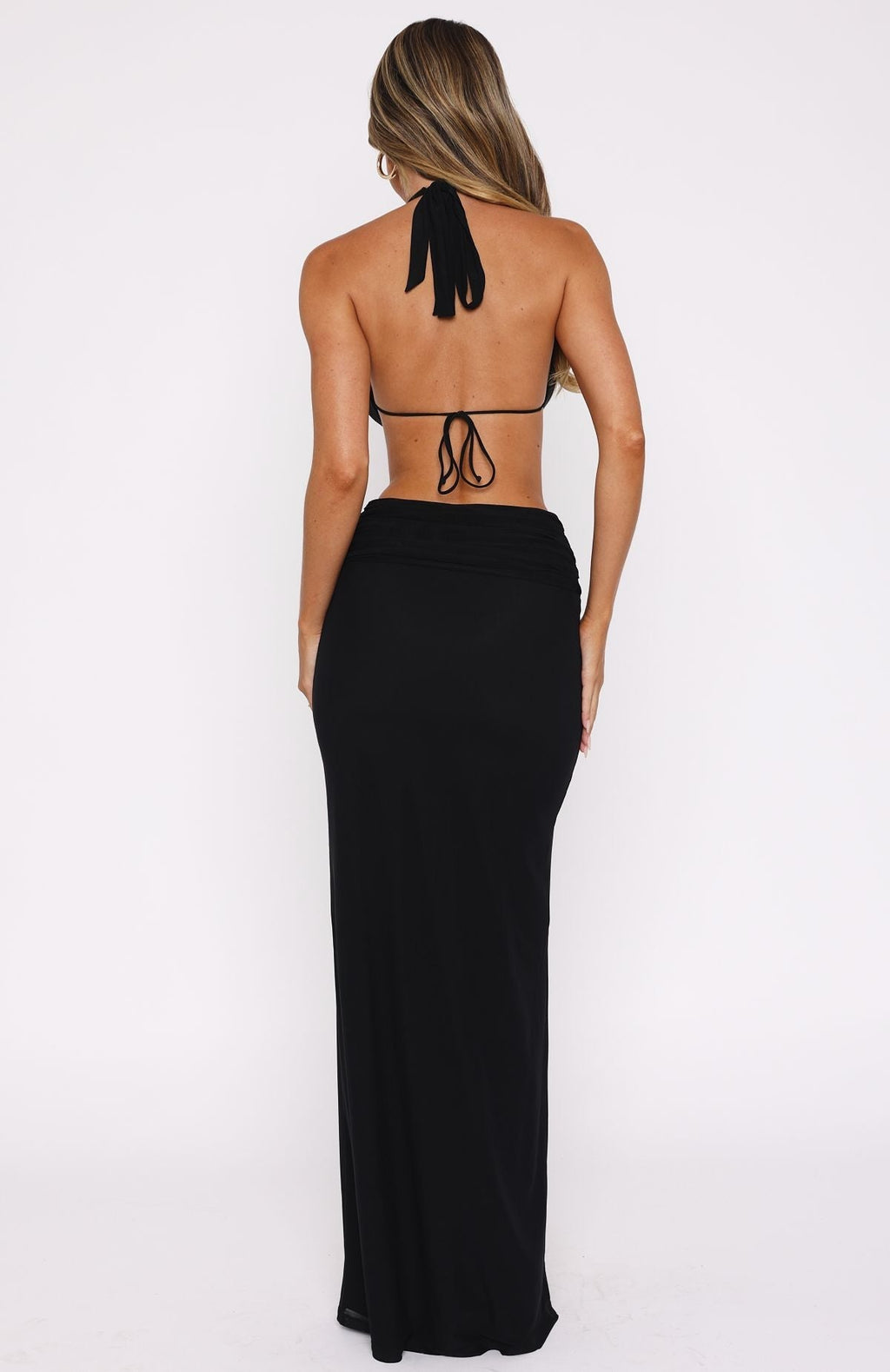 White Fox Everybody's Watching Maxi Dress Black