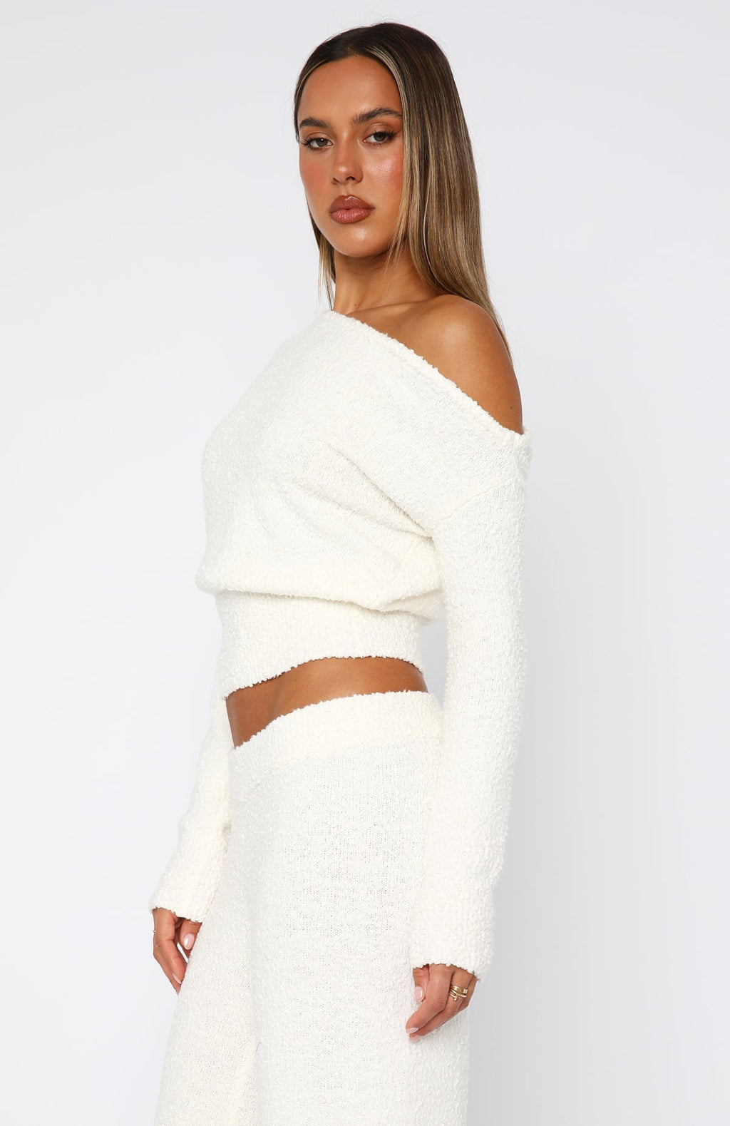 White Fox Please Be Mine Knit Sweater Off White