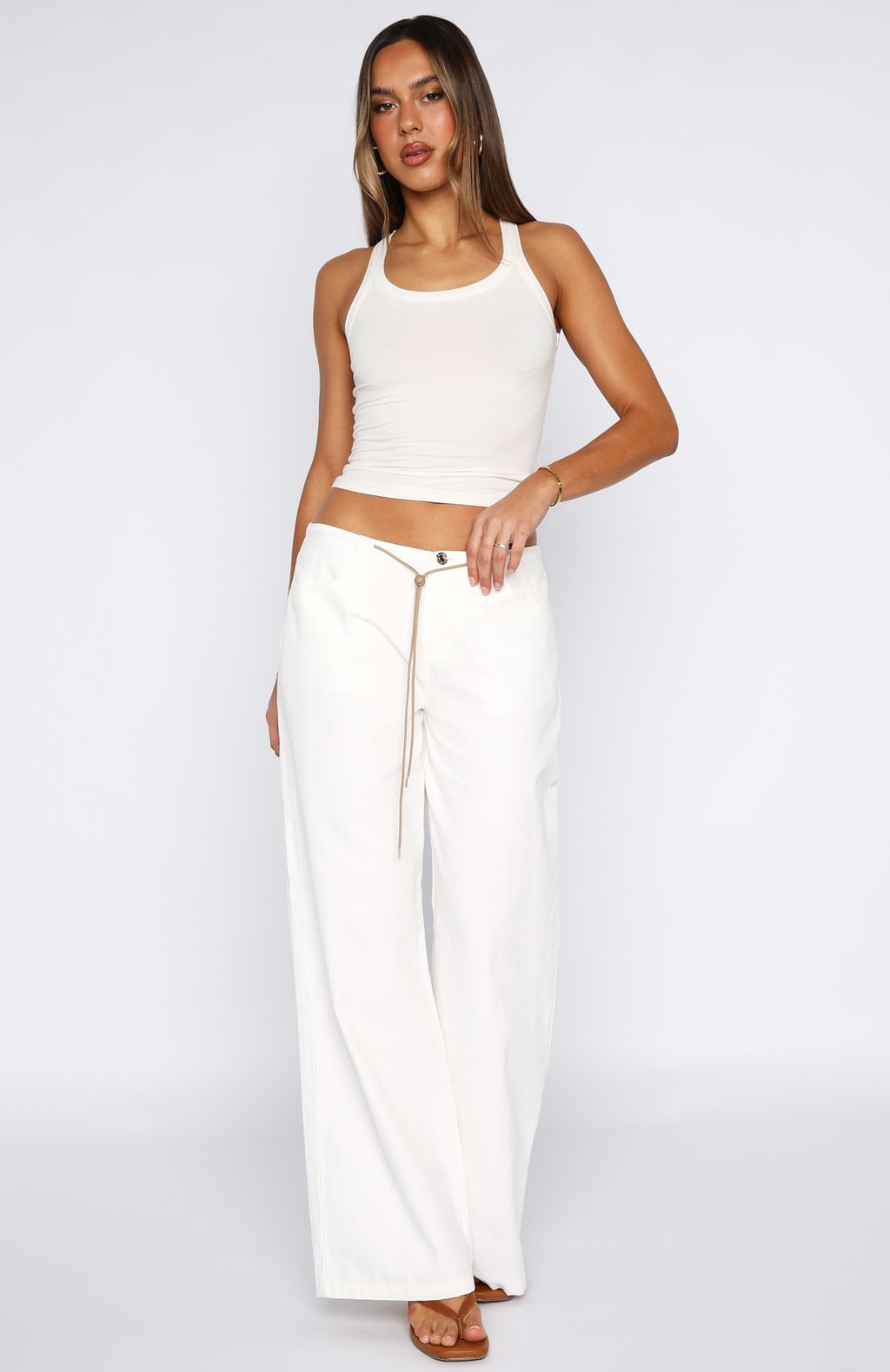 White Fox Never Really Over Pants White