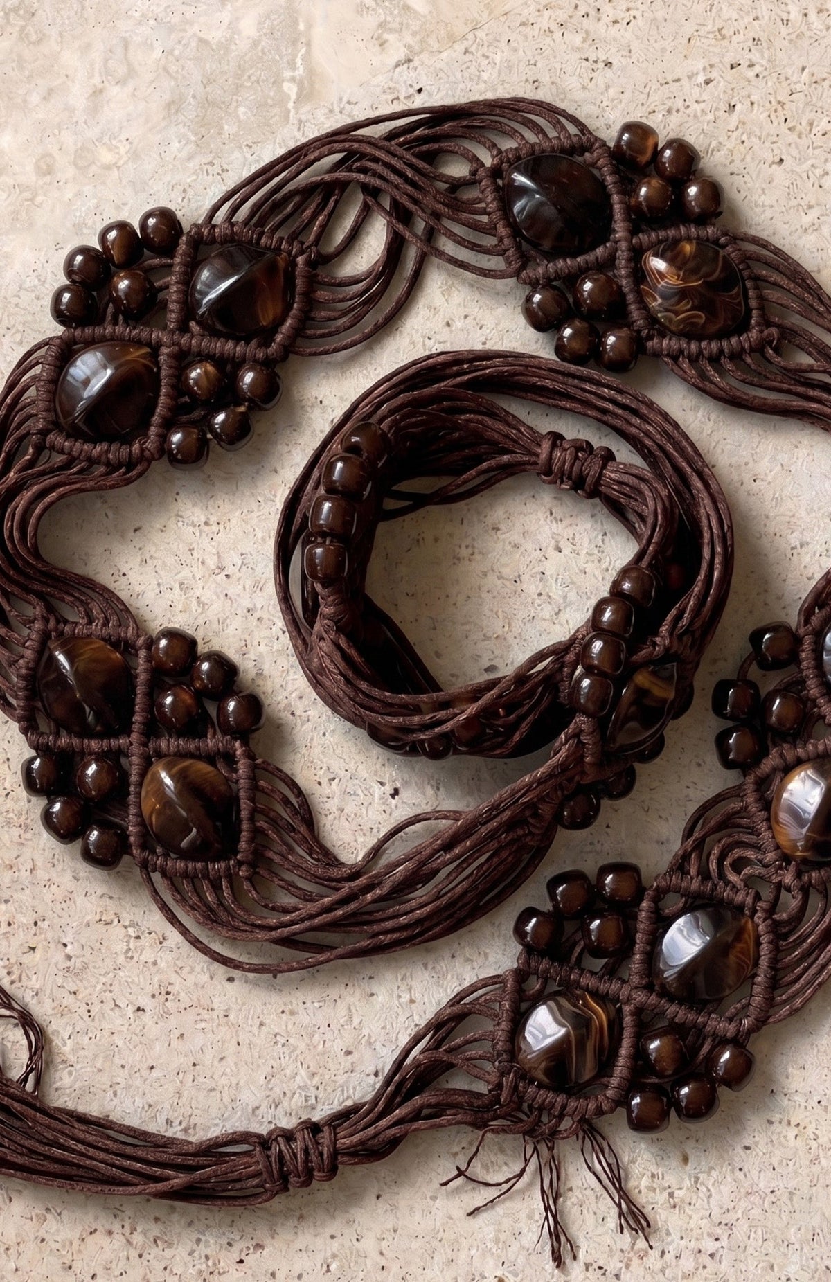 White Fox Sasa Wrap Belt Chocolate