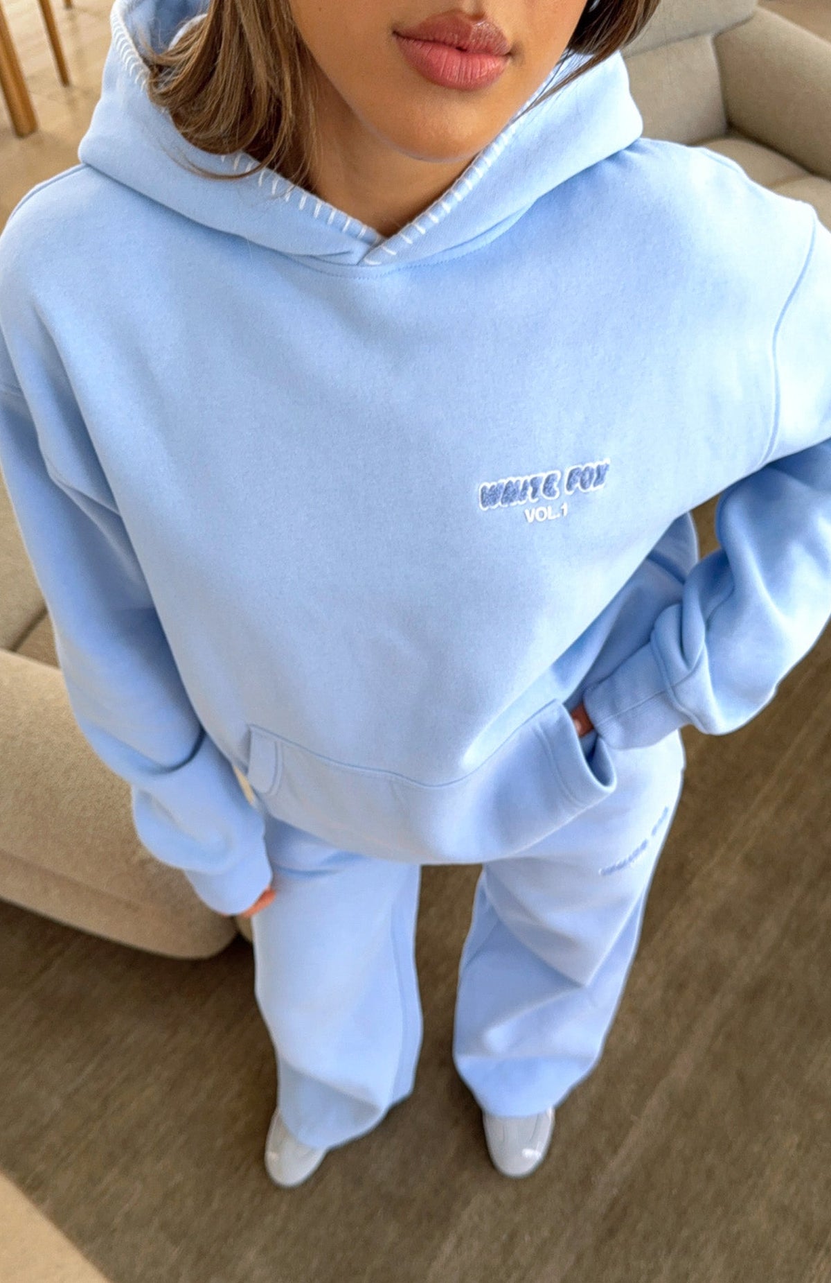 White Fox Vol. 1 Oversized Hoodie Blue