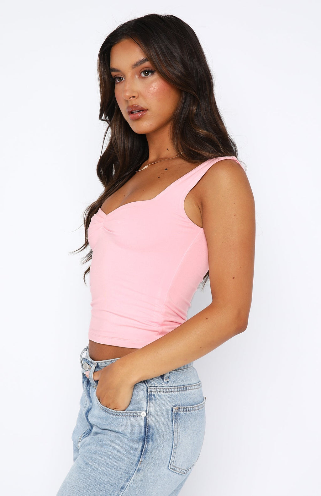 White Fox Love Of Summer Top Baby Pink