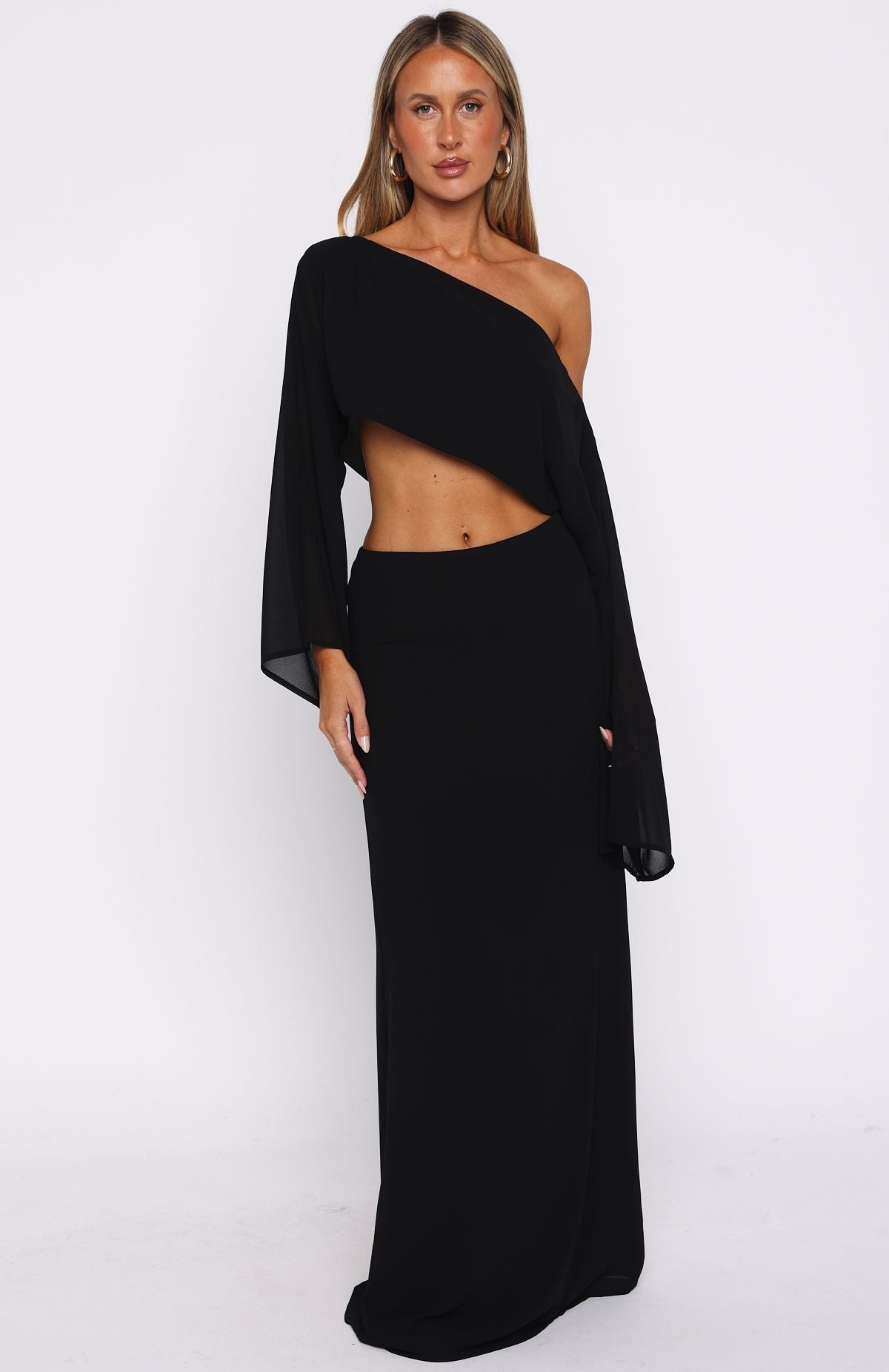 White Fox Our Love Maxi Skirt Black