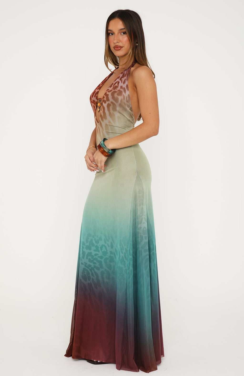 White Fox The Flirt Maxi Dress Opal Halo