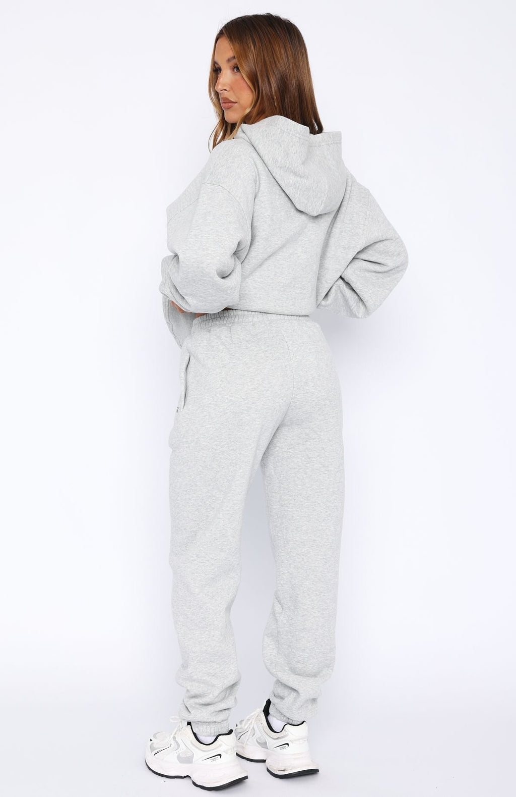 White Fox Core Classic Sweatpants Dark Grey Marle