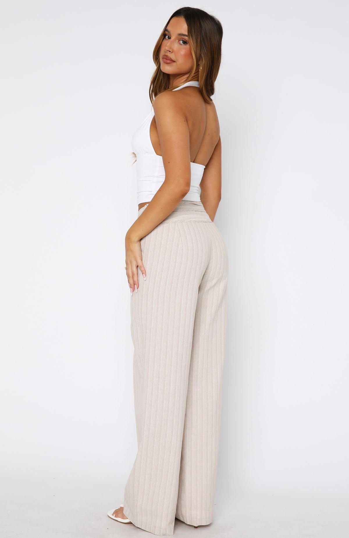 White Fox Won't Look Back Pants Beige