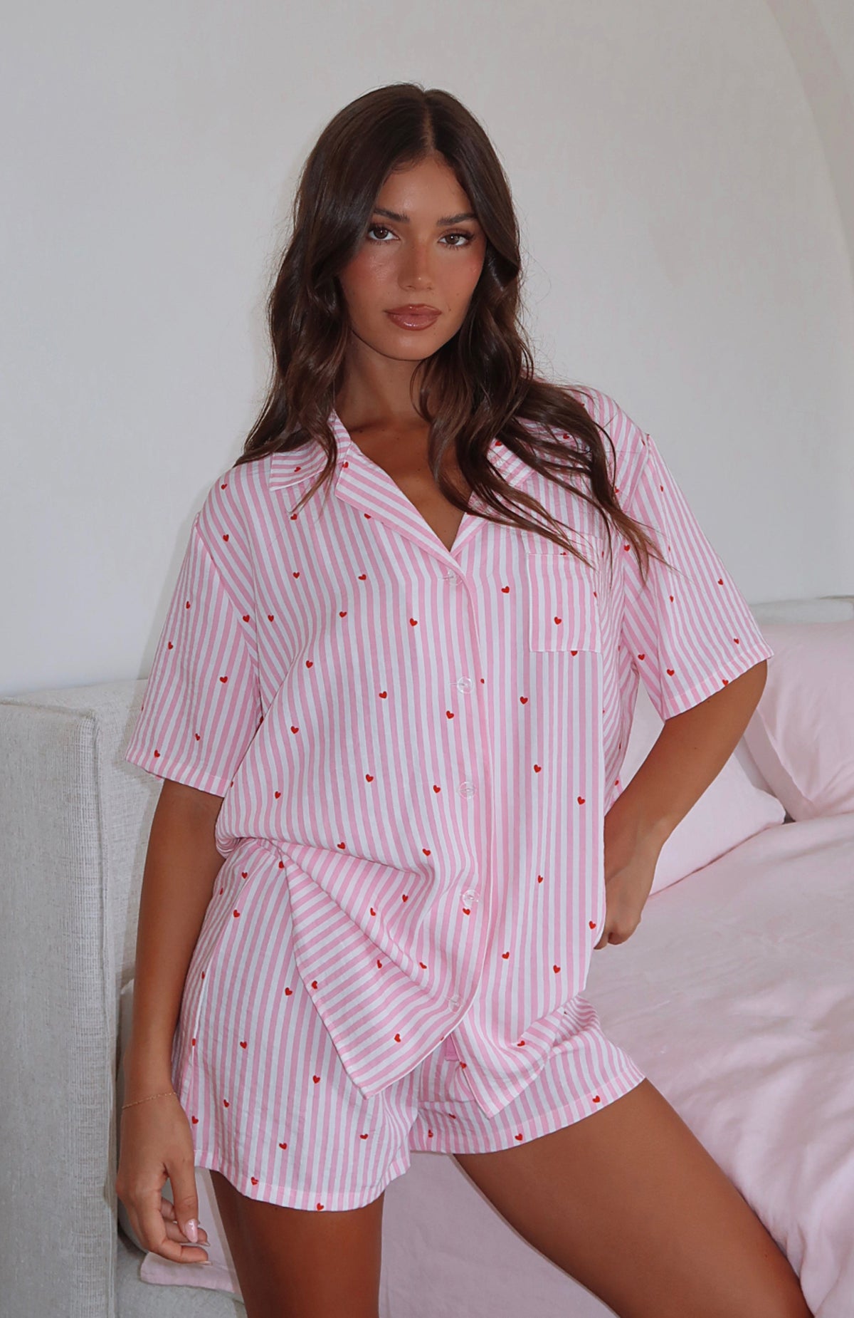 White Fox Offline Pyjama Set Pink Sweetheart