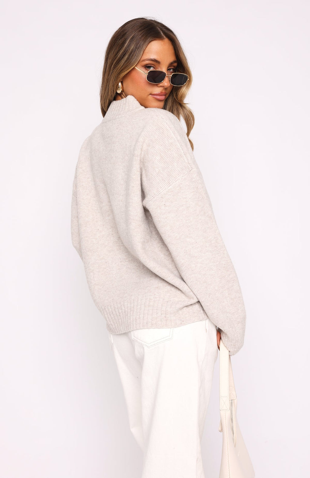 White Fox Unbreakable Bond Knit Jacket Cream