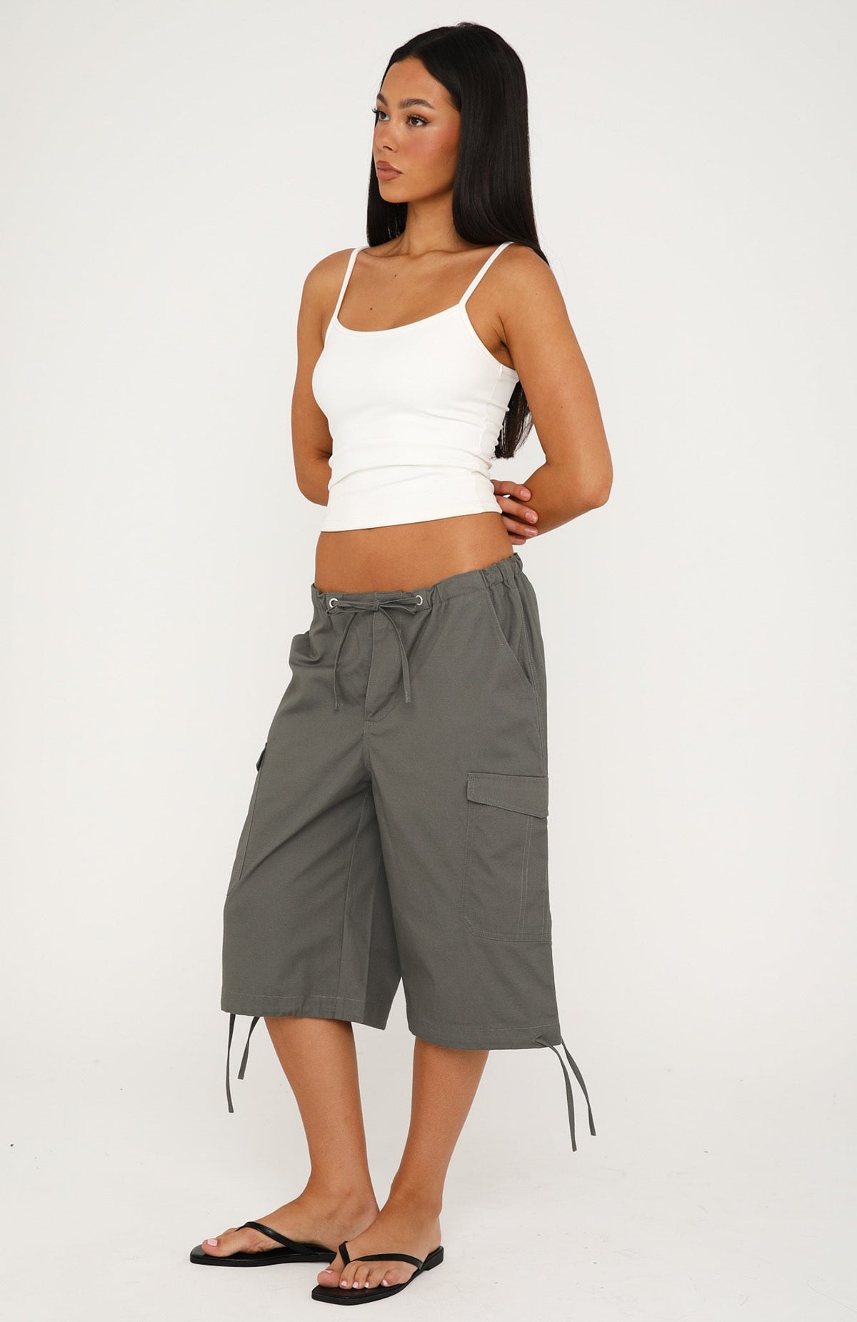 White Fox Just My Type Cargo Shorts Petrol