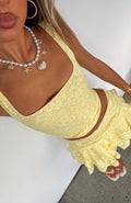 White Fox Let's Have Some Fun Lace Bustier Lemon