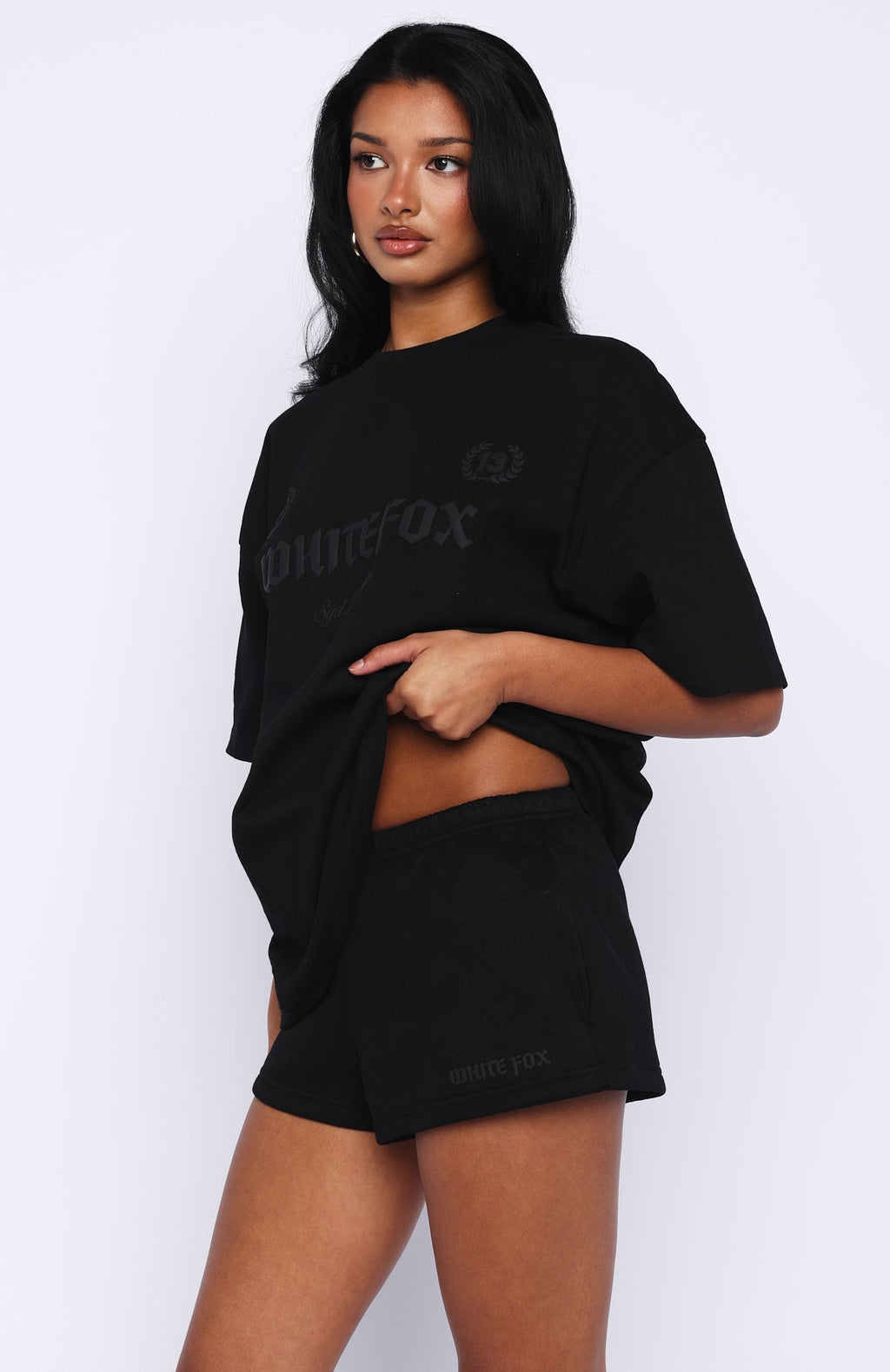 White Fox Vibe Too High Lounge Shorts Black