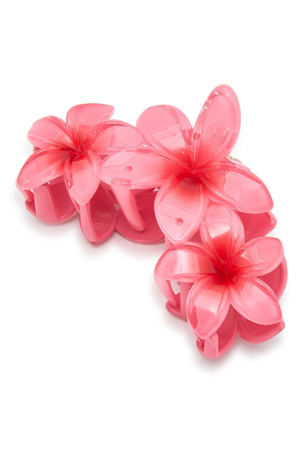 White Fox Parker Hair Clip Hot Pink