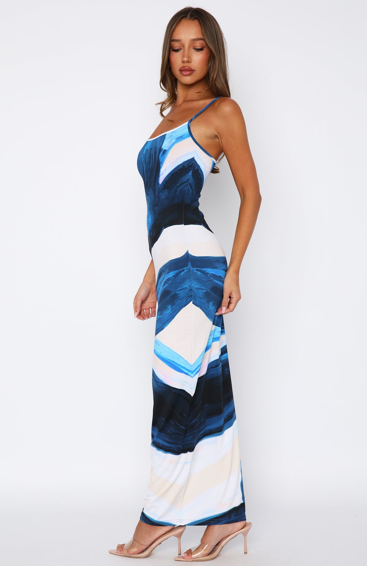 White Fox Feeling The Heat Maxi Dress Midnight Petal