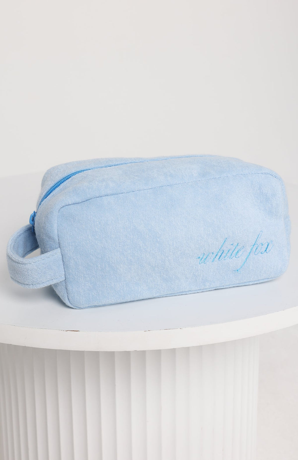White Fox Lillian Cosmetic Bag Baby Blue