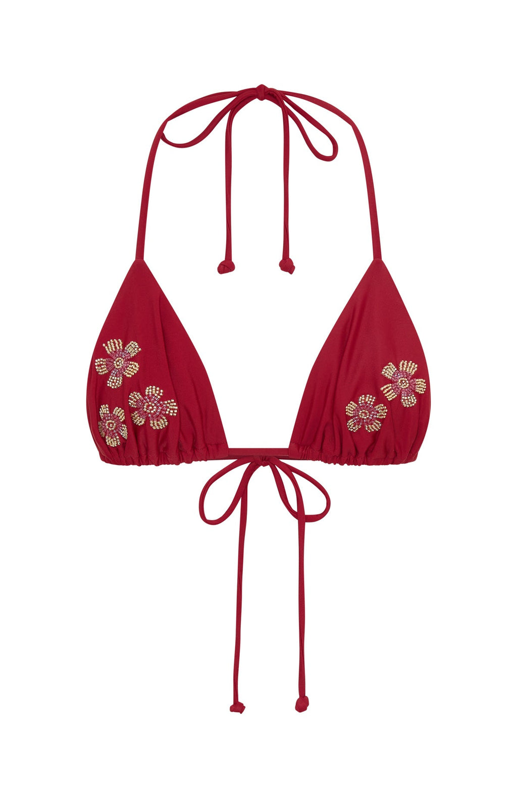 White Fox Raya Beaded Bikini Top Scarlett Bloom