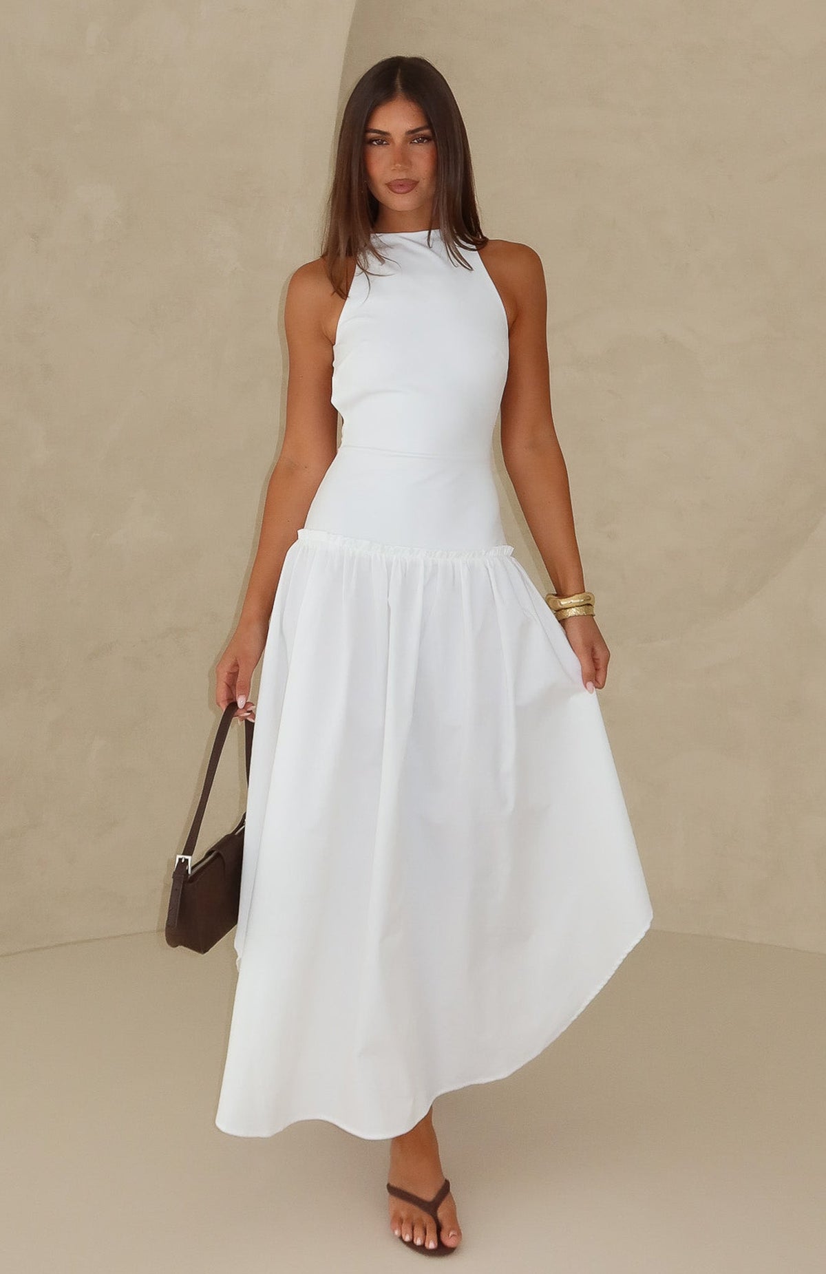 White Fox Never Yours Maxi Dress White