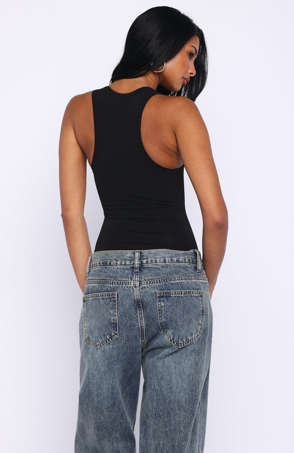 White Fox Lights Down Low Bodysuit Black