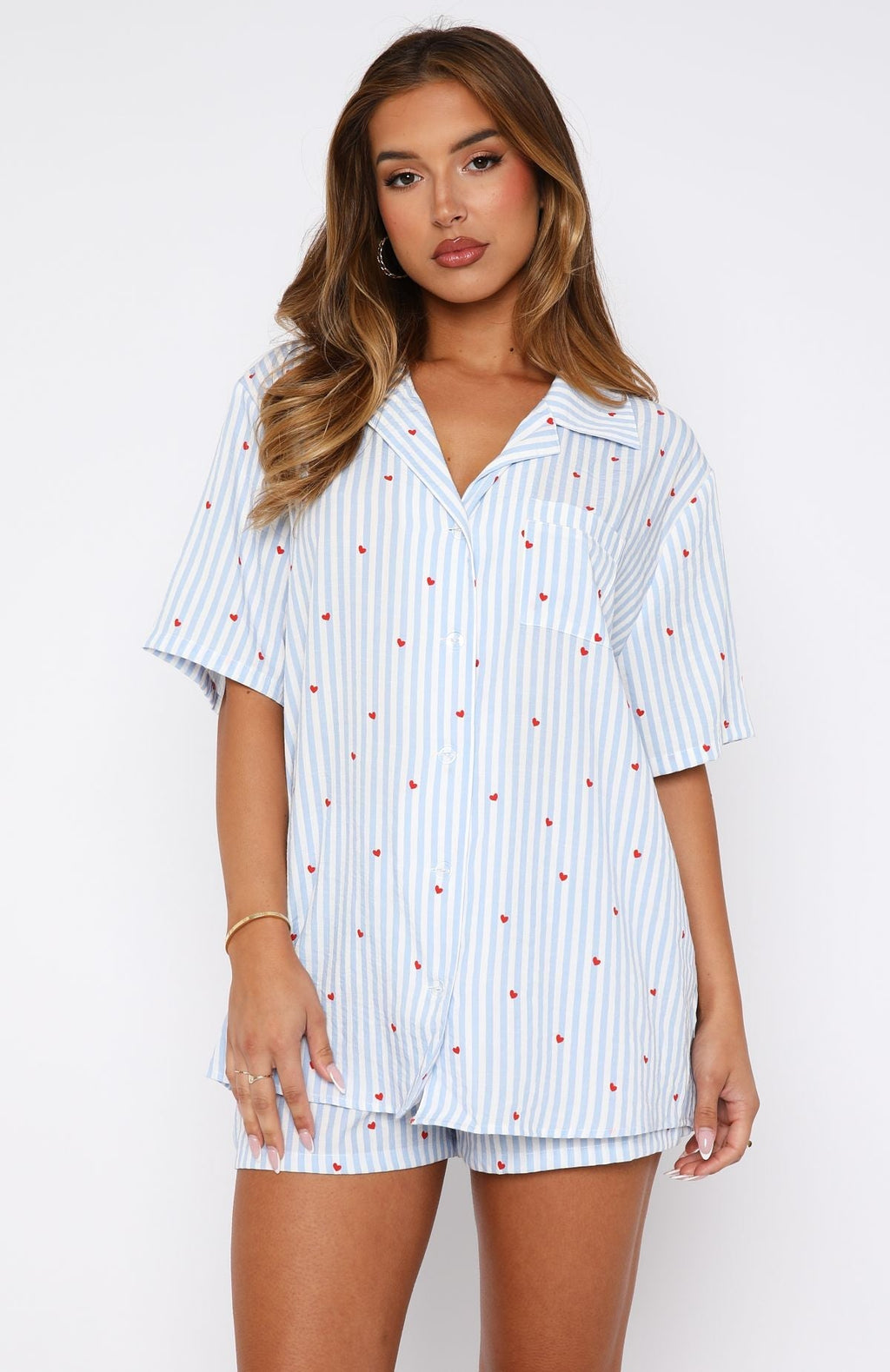 White Fox Offline Pyjama Set Blue Sweetheart
