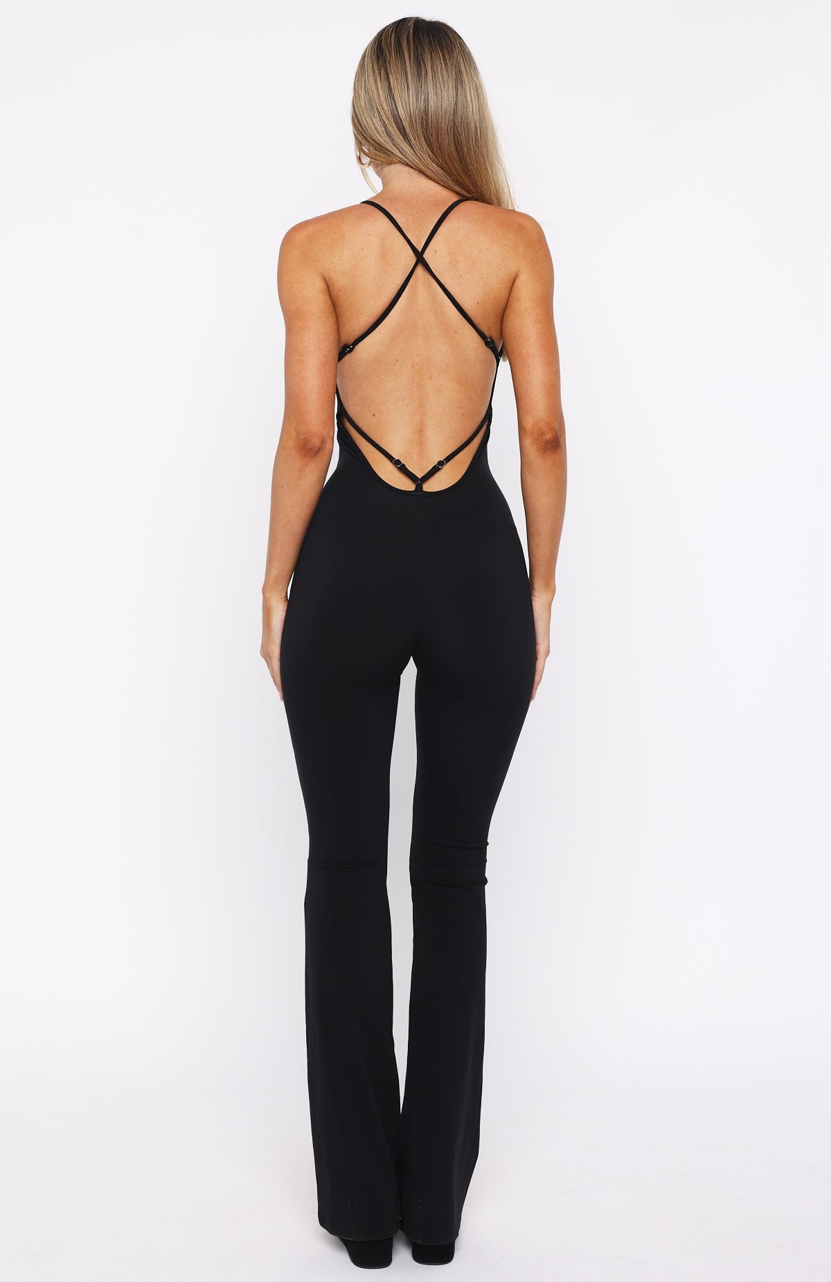 White Fox Something There Jumpsuit Black