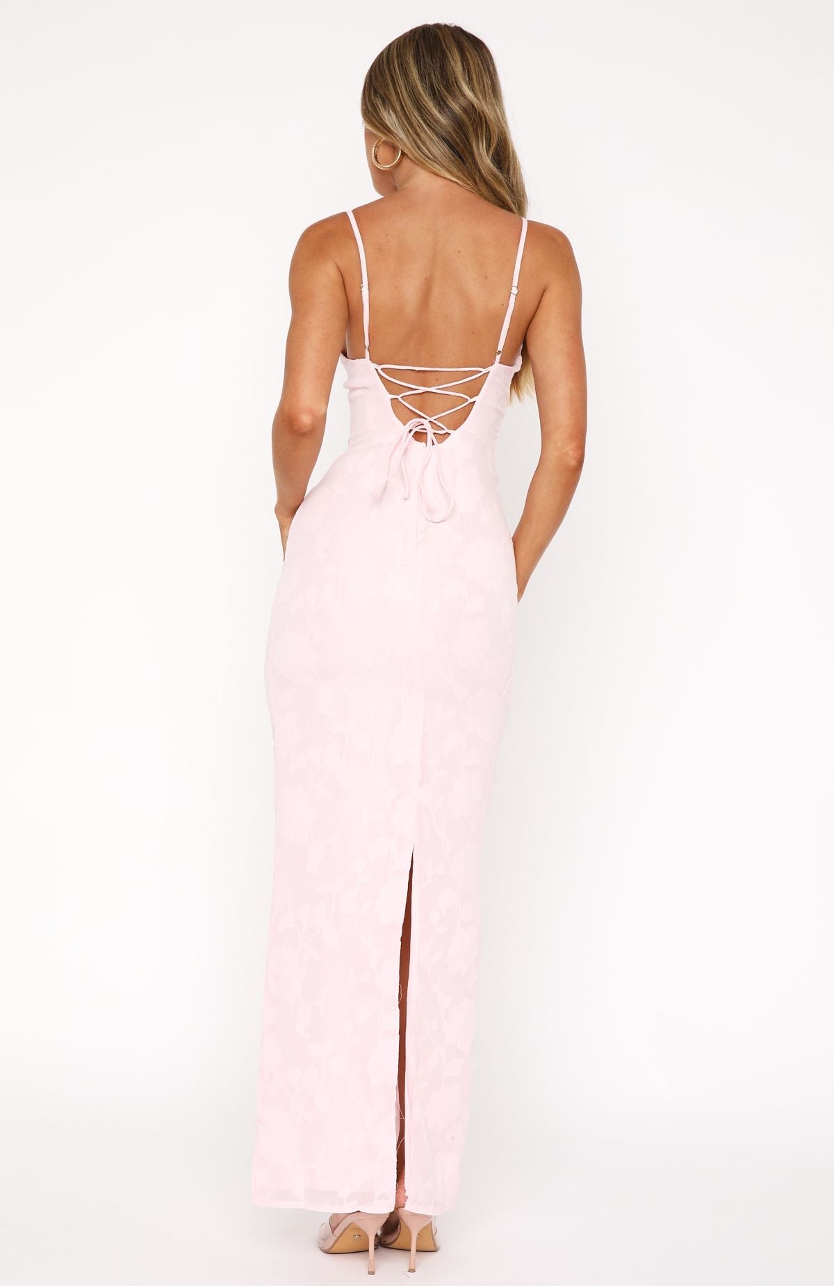 White Fox Poppy Dream Maxi Dress Baby Pink