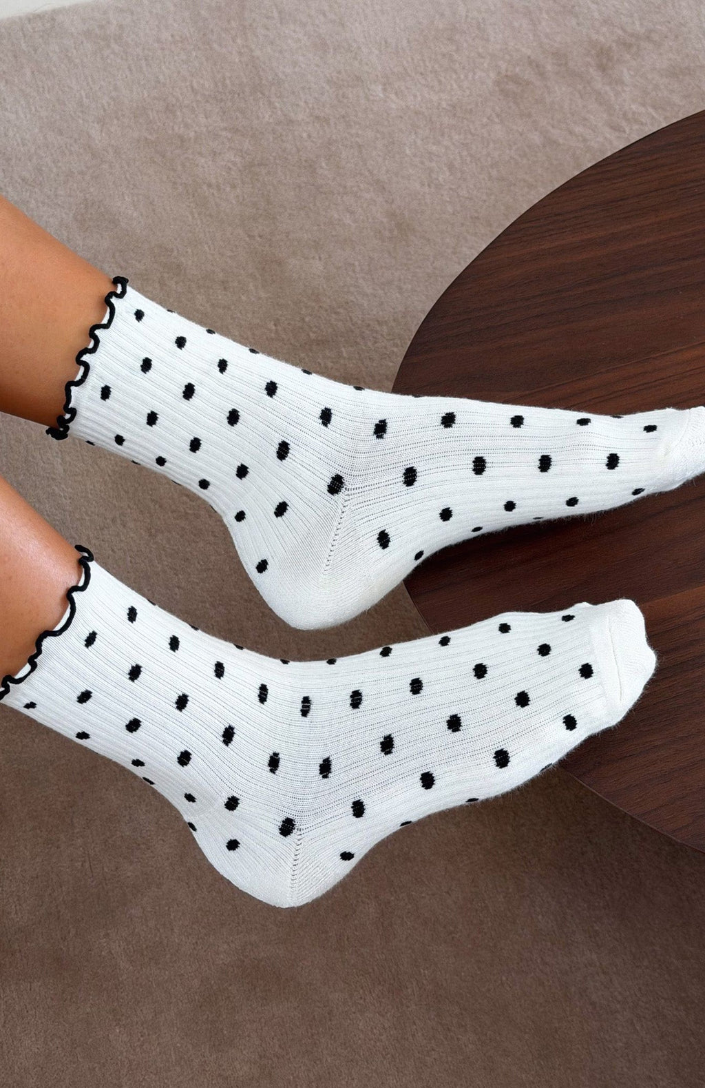 White Fox Worth Sharing 2 Pack Socks Cream/Black