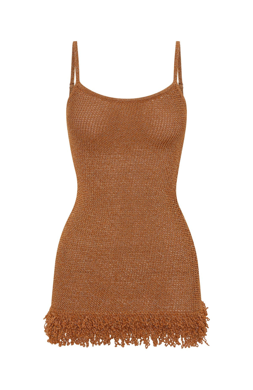 White Fox Keeping Me Awake Knit Mini Dress Orange