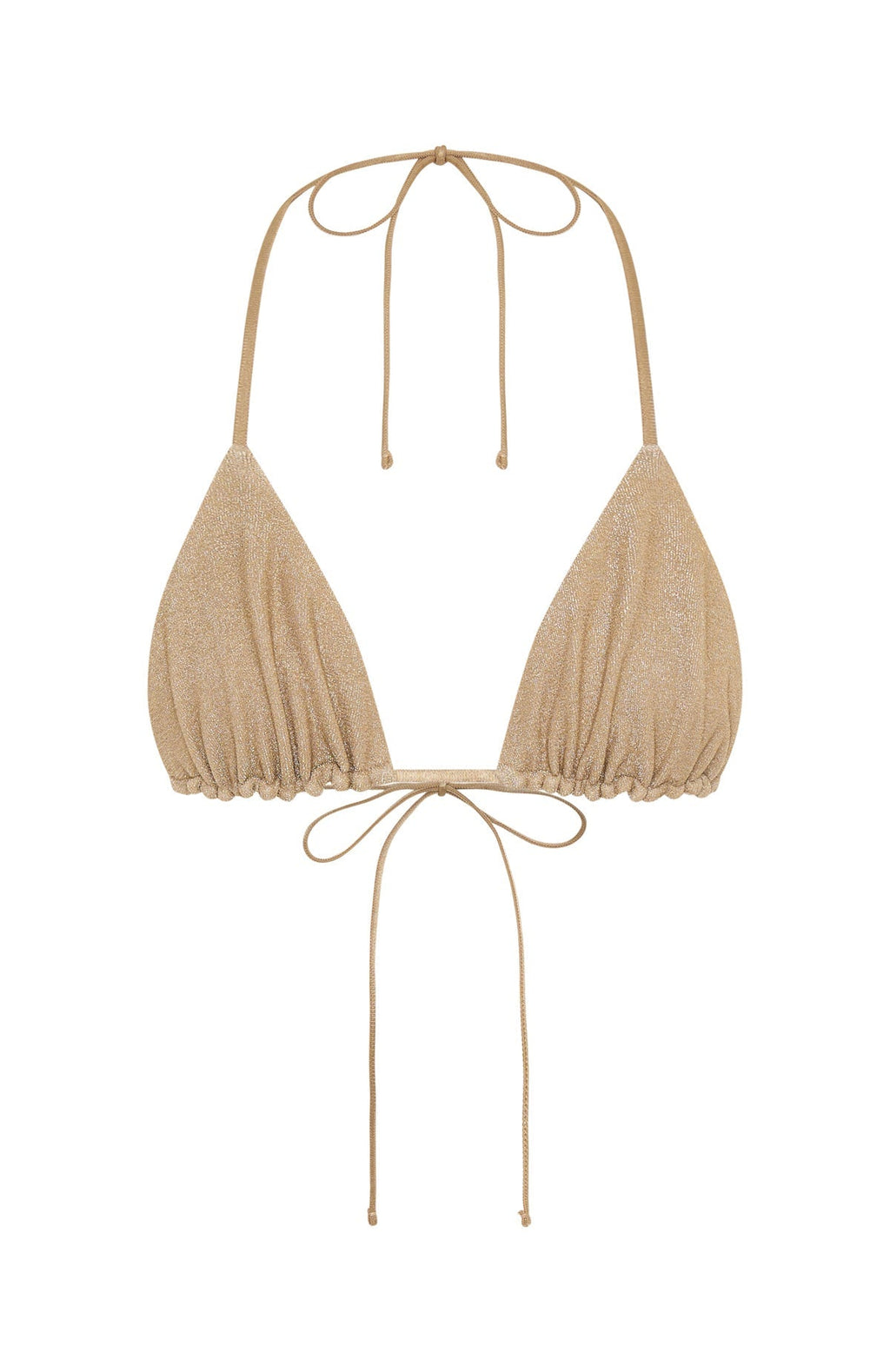 White Fox Matera Bikini Top Gold Shimmer