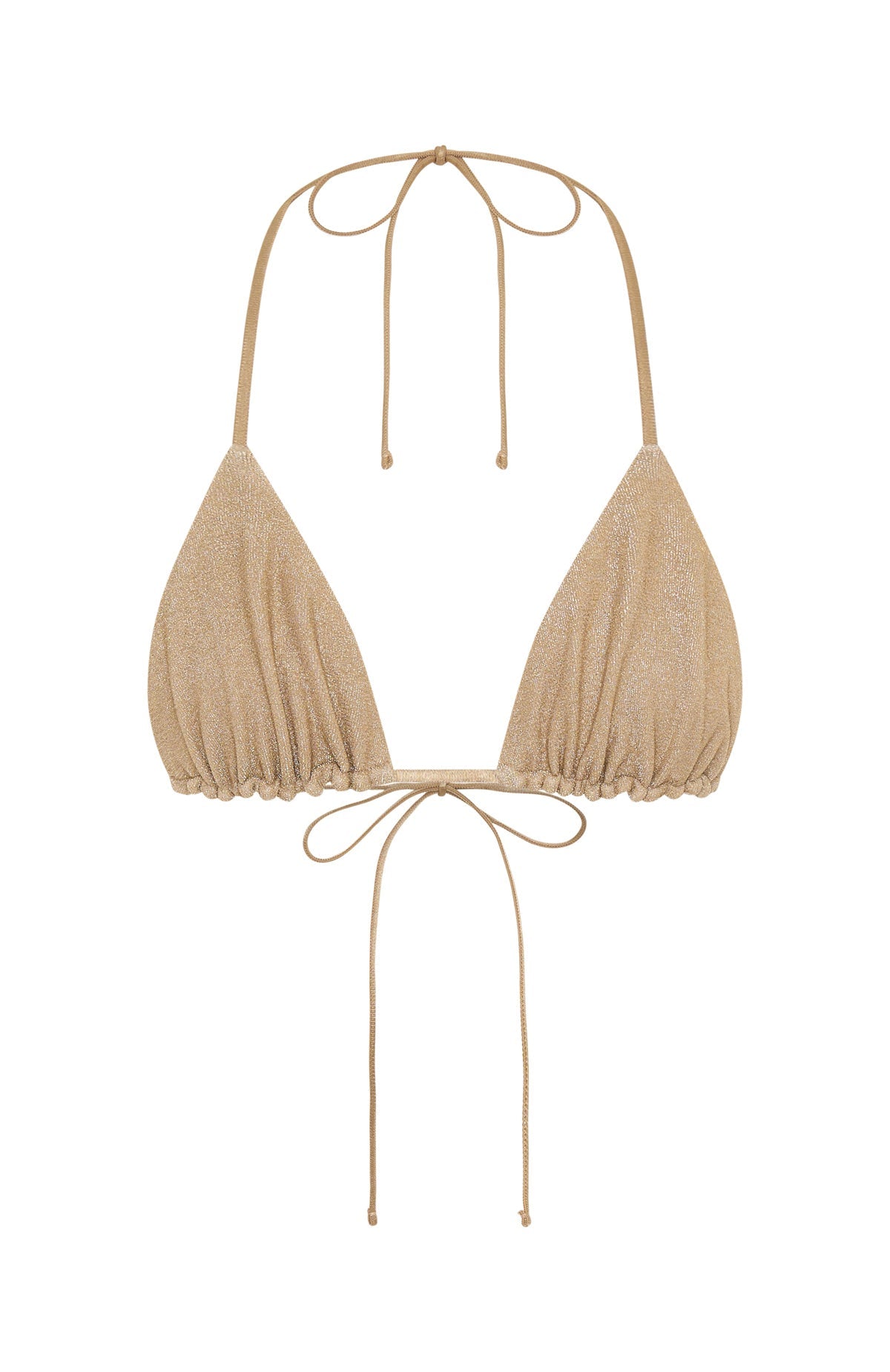 White Fox Matera Bikini Top Gold Shimmer