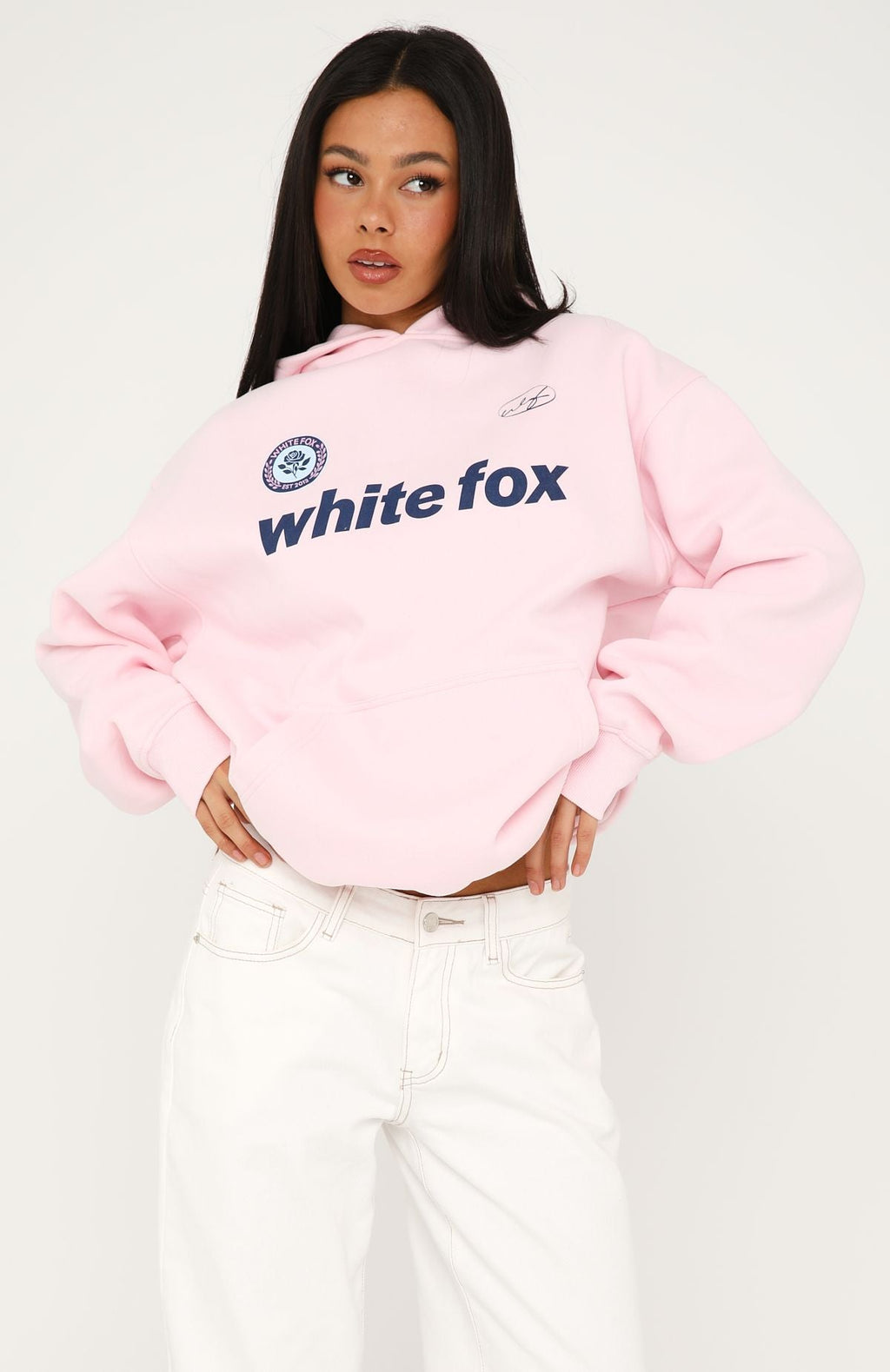 White Fox No Matter What Happens Oversized Hoodie Posy
