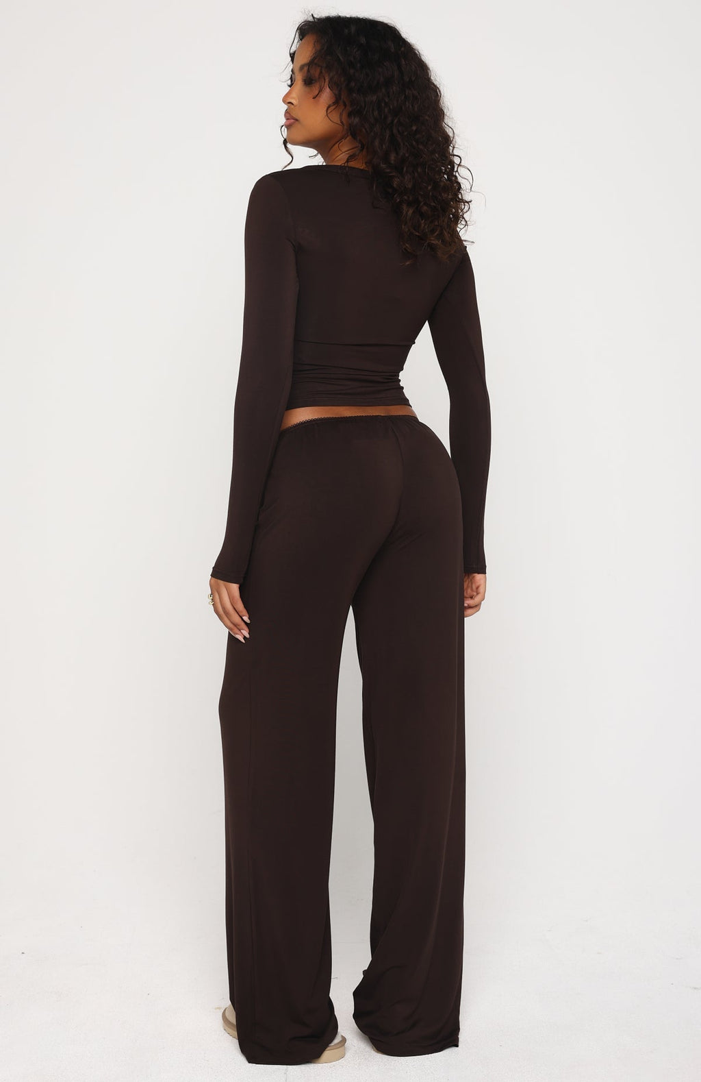 White Fox Dreamy Pyjama Pants Chocolate