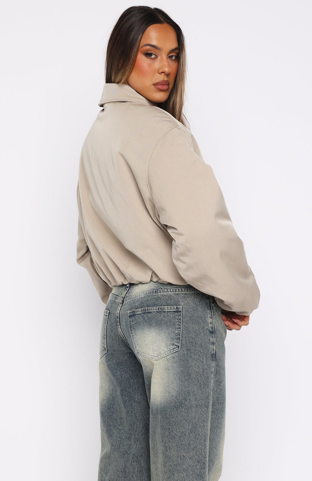 White Fox Back To Friends Jacket Sand