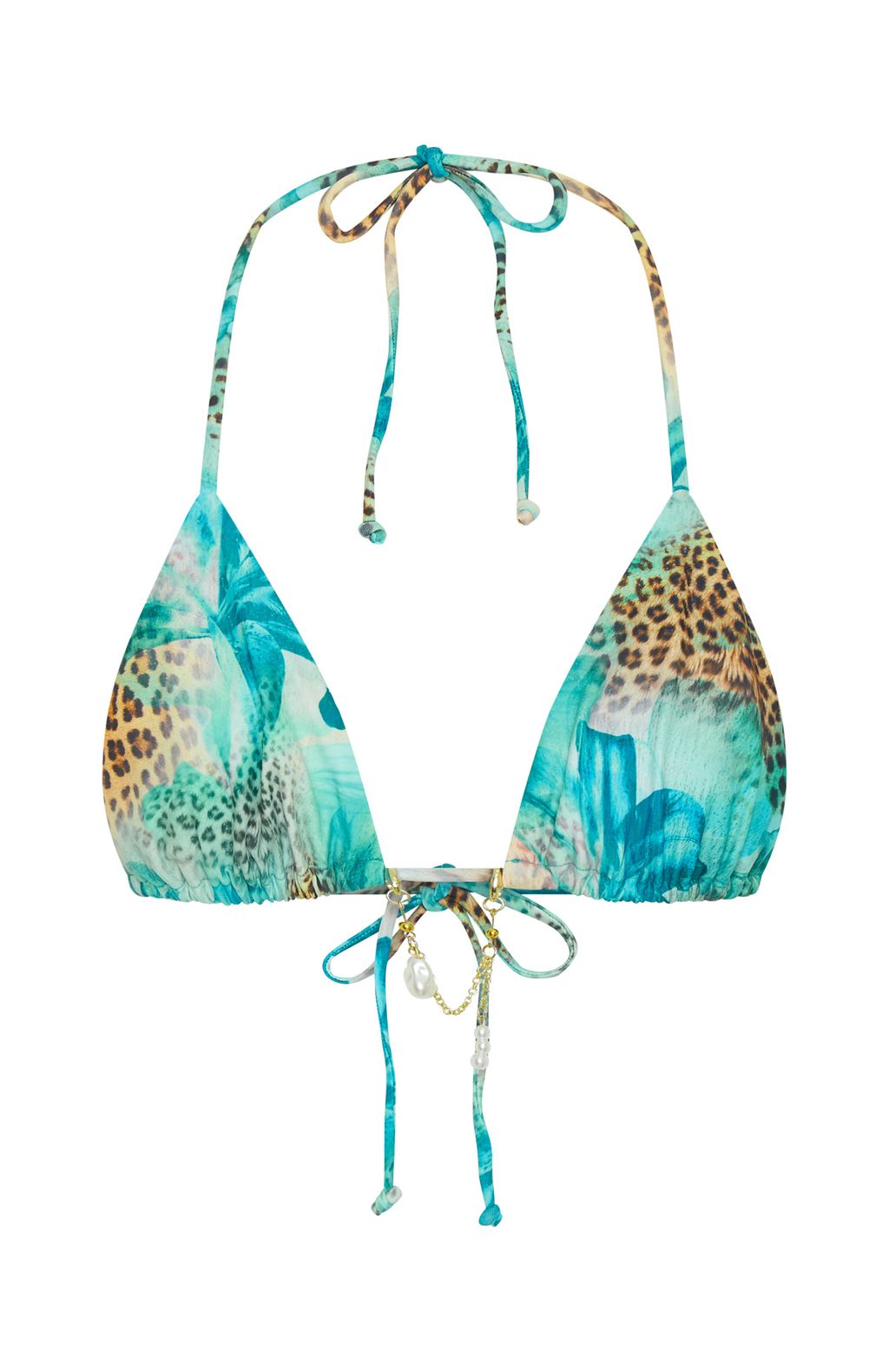 White Fox Opal Shore Bikini Top Feline Paradise