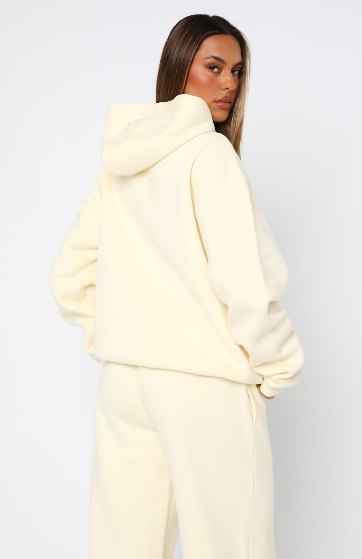 White Fox From The Archives Maya Oversized Hoodie Lemon