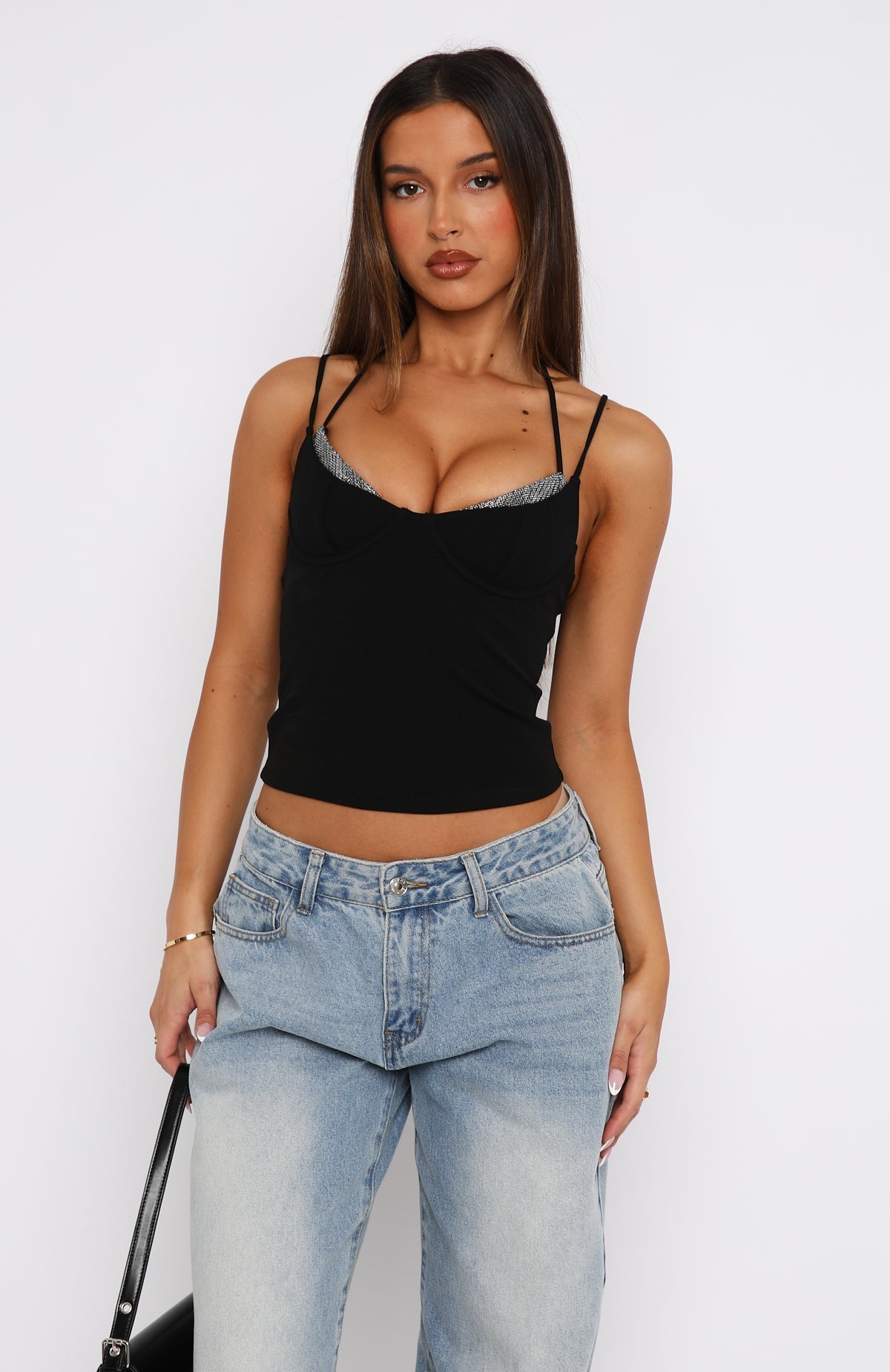 White Fox Whatever She Wants Bustier Black