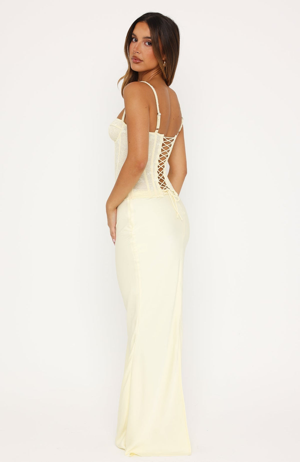 White Fox Forever Starts Now Maxi Skirt Lemon